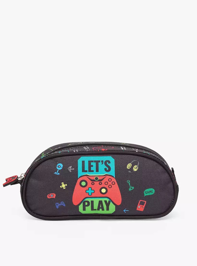 Juniors Gaming Print Trolley Bag for set 14 inches