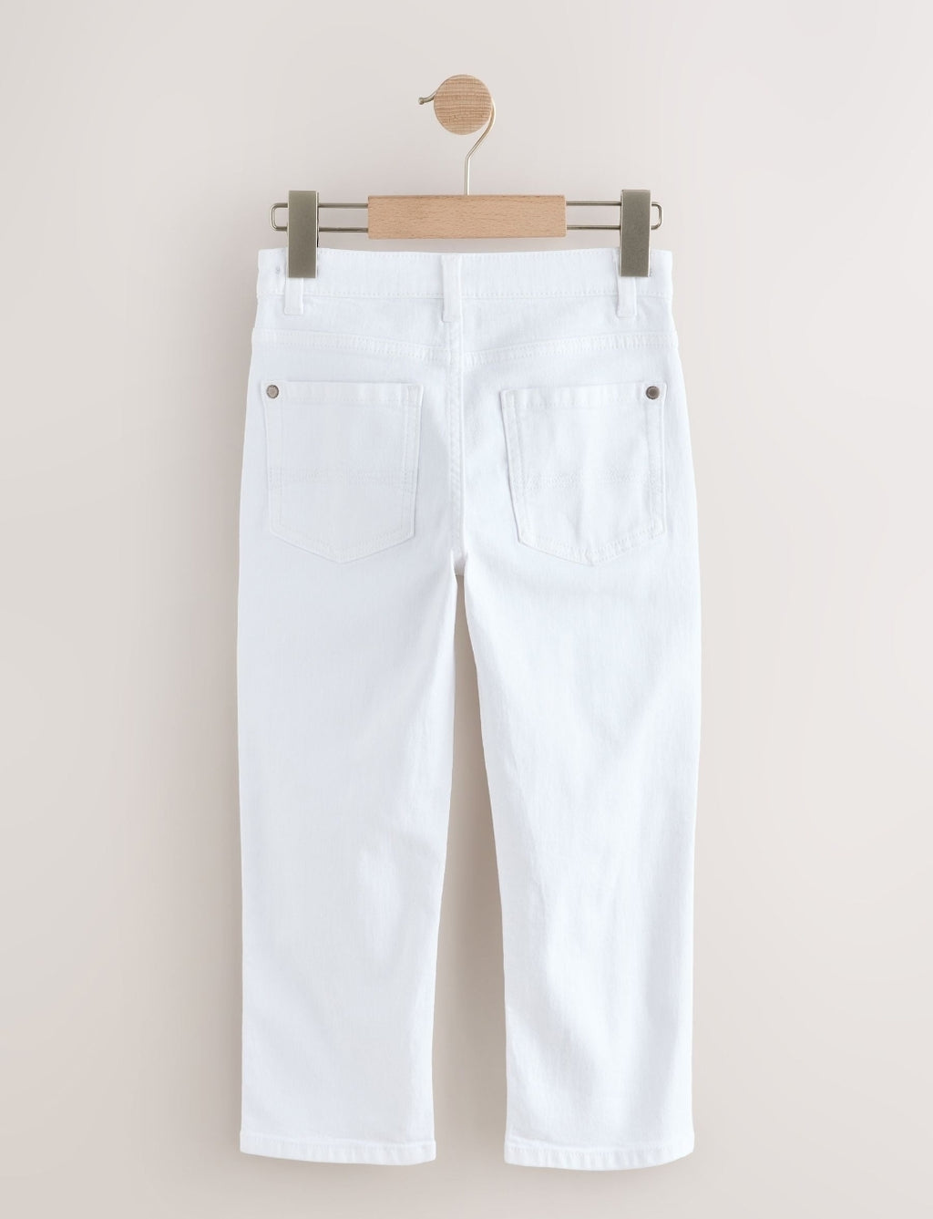 White Loose Fit Stretch Jeans