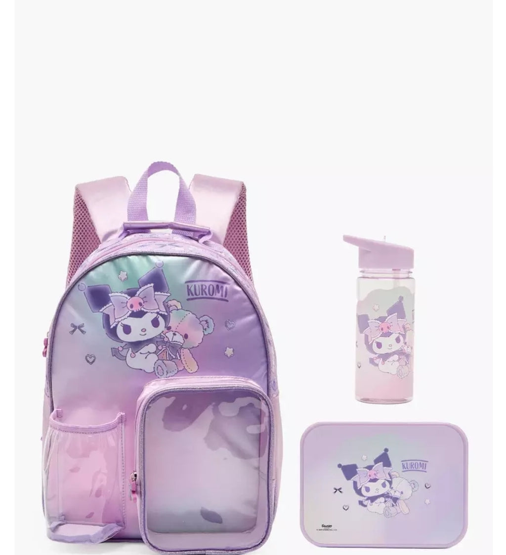 Sanrio Kuromi 3-Piece School Backpack Set 14 inches