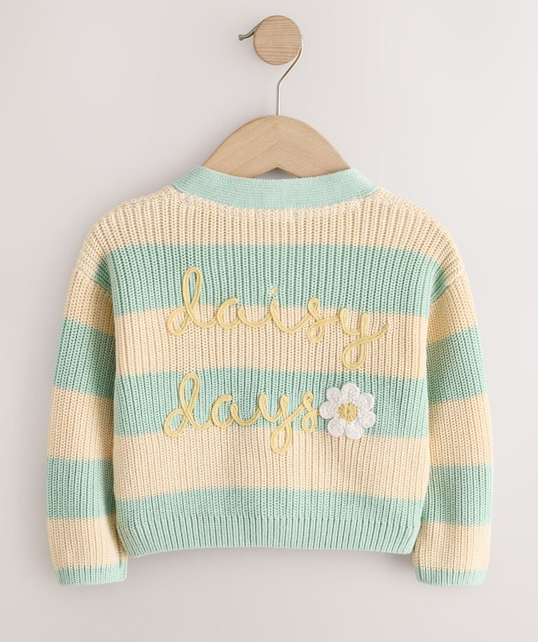 Blue and Ecru Daisy Days V-Neck Cardigan