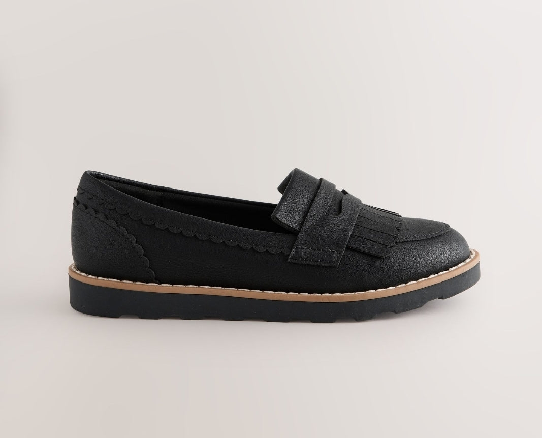Black Standard Fit (F) School
Loafers