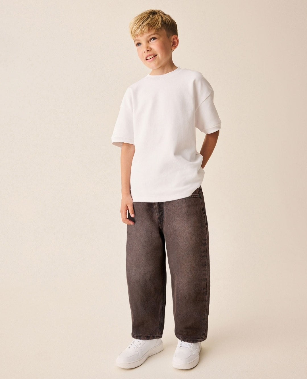 Brown Barrel Fit Authentic Jeans
