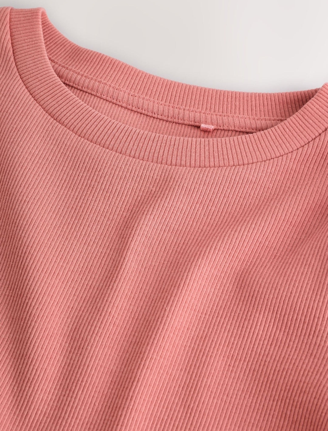 Black/Pink/White Long Sleeve Ribbed Tops 3 Pack