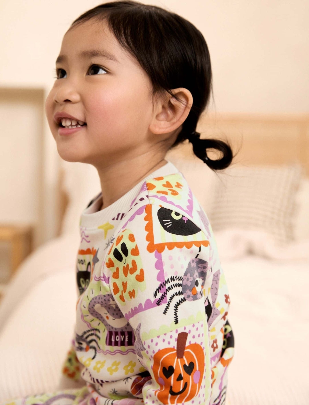 Multicoloured Patchwork Halloween Characters Snuggle Pyjamas