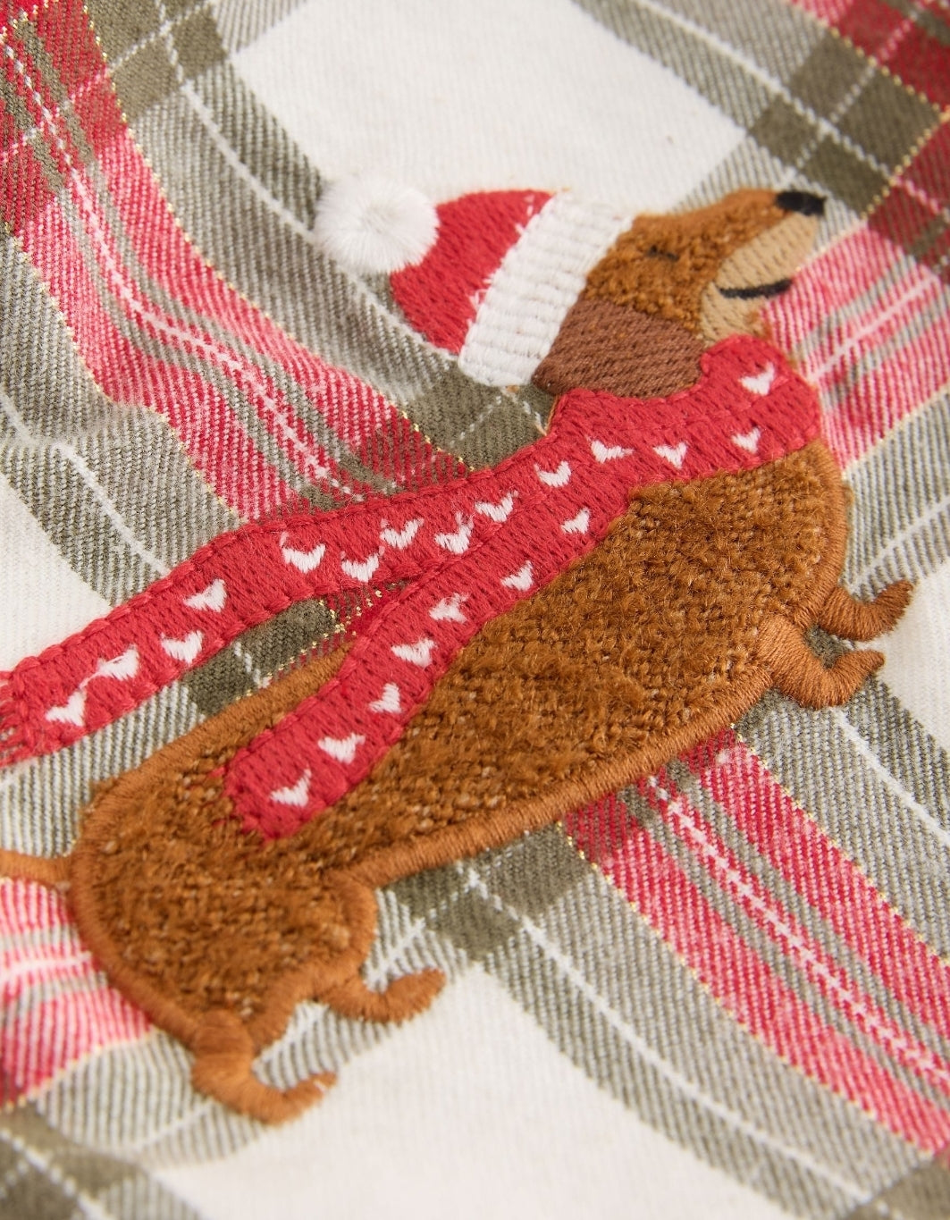 Green Sausage Dog Embroidered
Knitted Dress