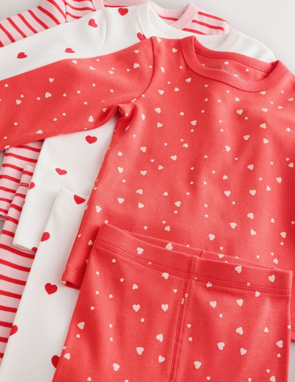 Red/Ecru Snuggle Pyjamas 3 Pack