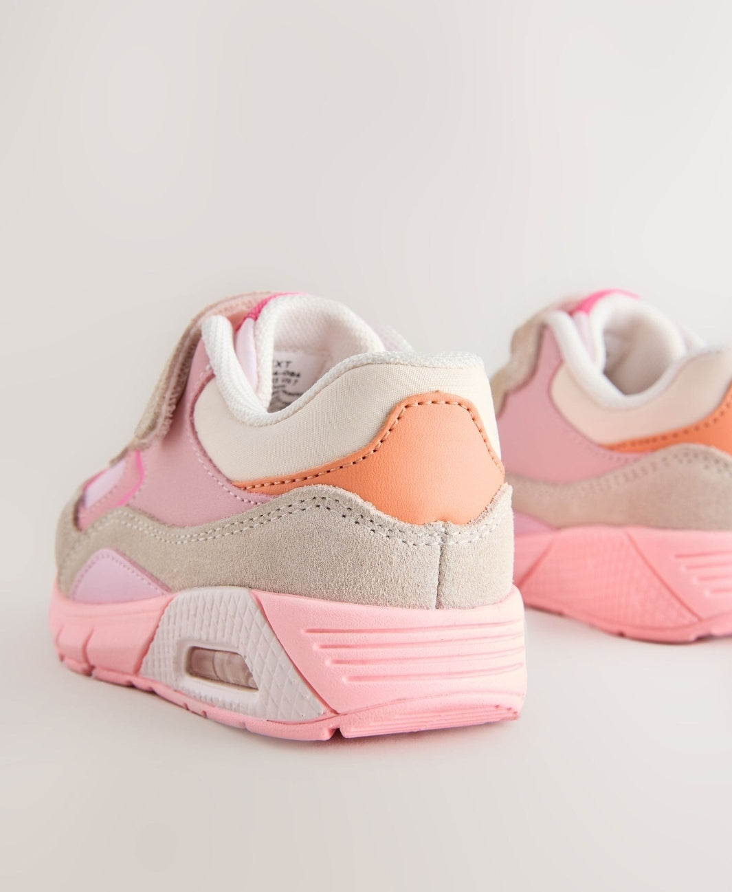 Pink Elastic Lace Chunky Trainers