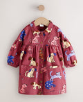Chocolate Brown Character Long Sleeve Cotton Dress