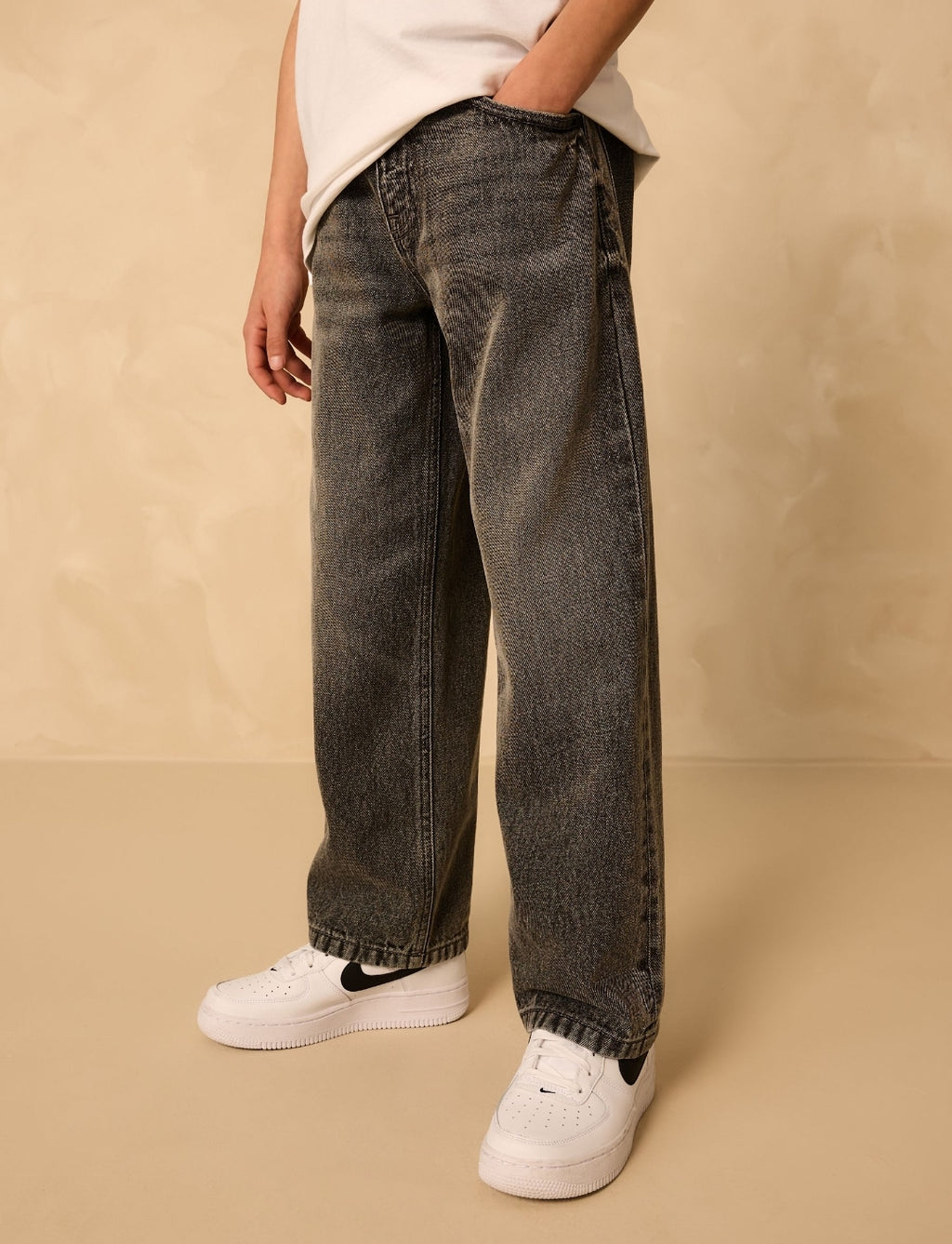 Dark Grey Wide Fit Authentic Jeans