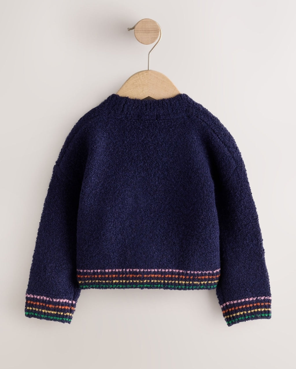 Navy Fun Character V-Neck Cardigan