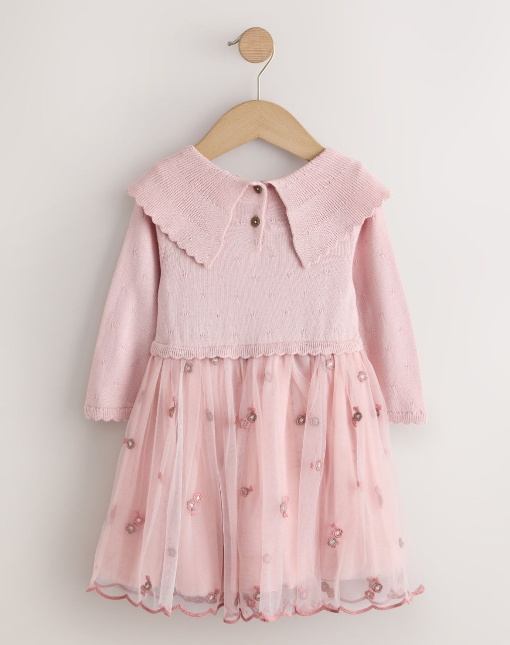 Pink Occasion Bow Collar Dress