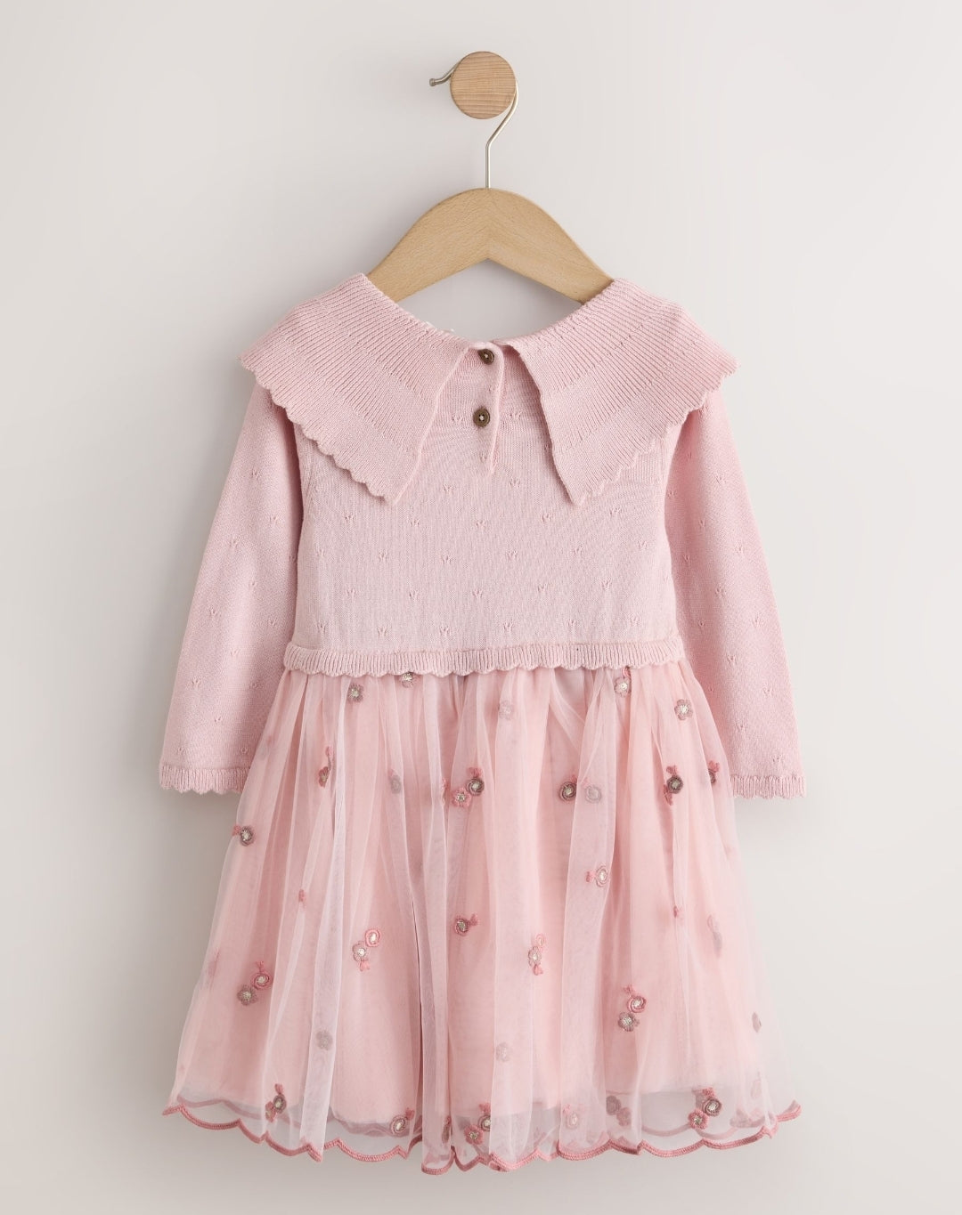 Pink Occasion Bow Collar Dress