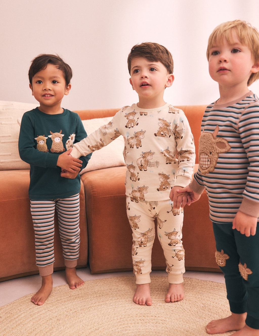 Brown Hamish Snuggle Pyjamas 3 Pack