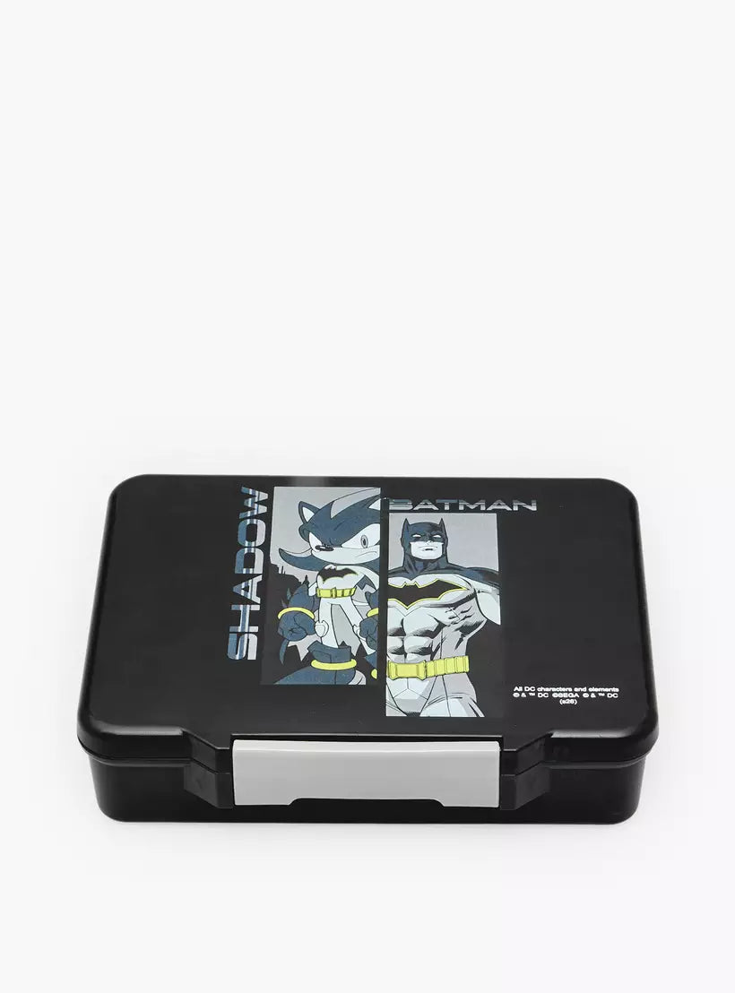 Hollywood Magic Batman Print Bento Lunch Box for Boys with Cutlery - 1.2 L