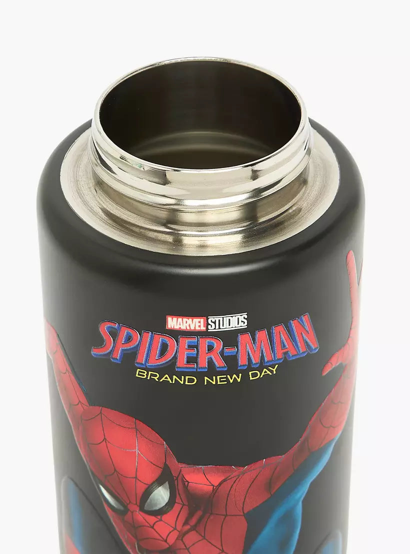 Spider-Man Print Stainless Steel Water Bottle with Spout and Carry Lid