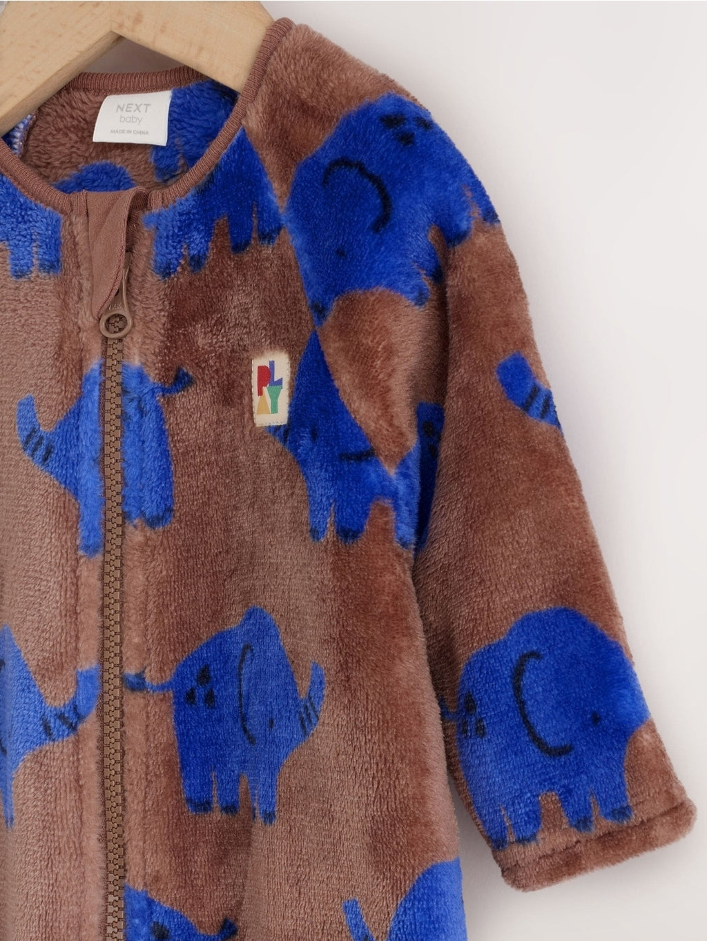 Brown Elephant Fleece Baby
Sleepsuit