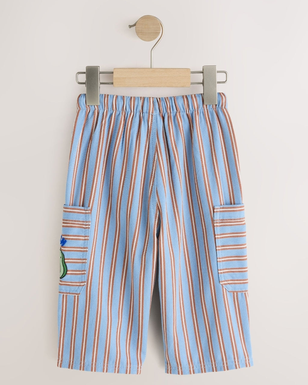 Blue/Rust Brunch Stripe Side Pocket Wide Trousers