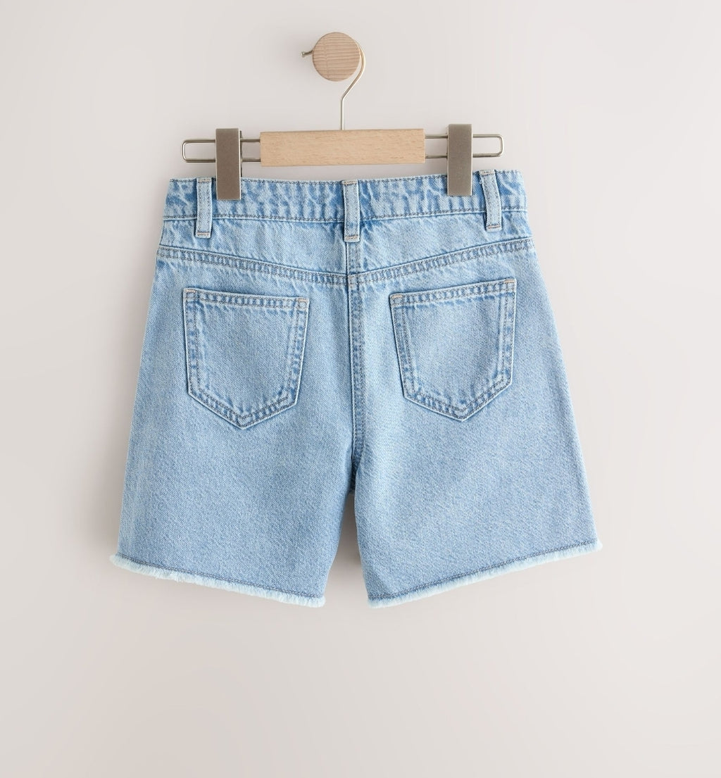 Mid Blue Denim Crochet Applique
Crochet Denim Shorts