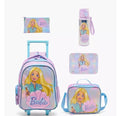 Barbie Print 5-Piece School Trolley Bag Set 16 inch