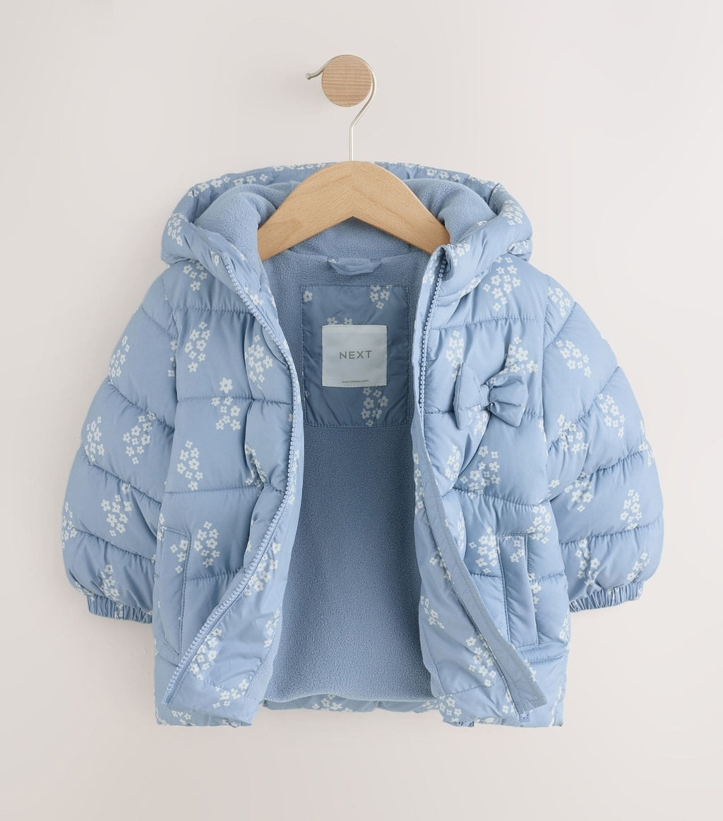 Blue Floral Shower Resistant
Fleece Lined Padded Coat