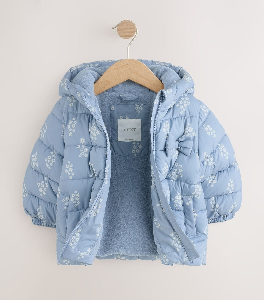 Blue Floral Shower Resistant
Fleece Lined Padded Coat