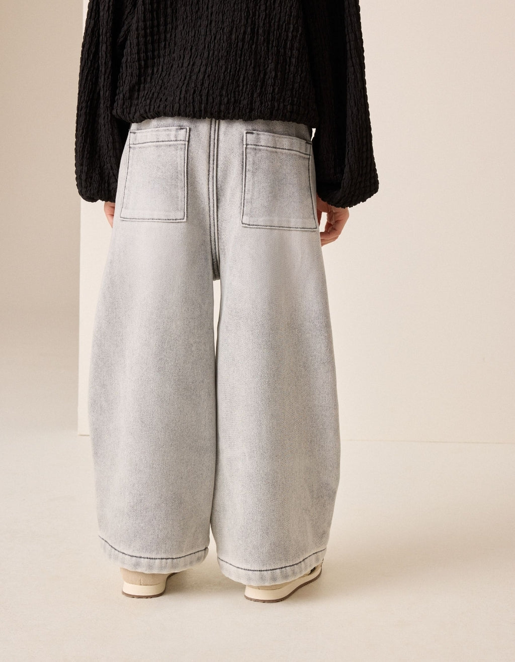 Washed Grey Cosy Fleece Lined Jeans