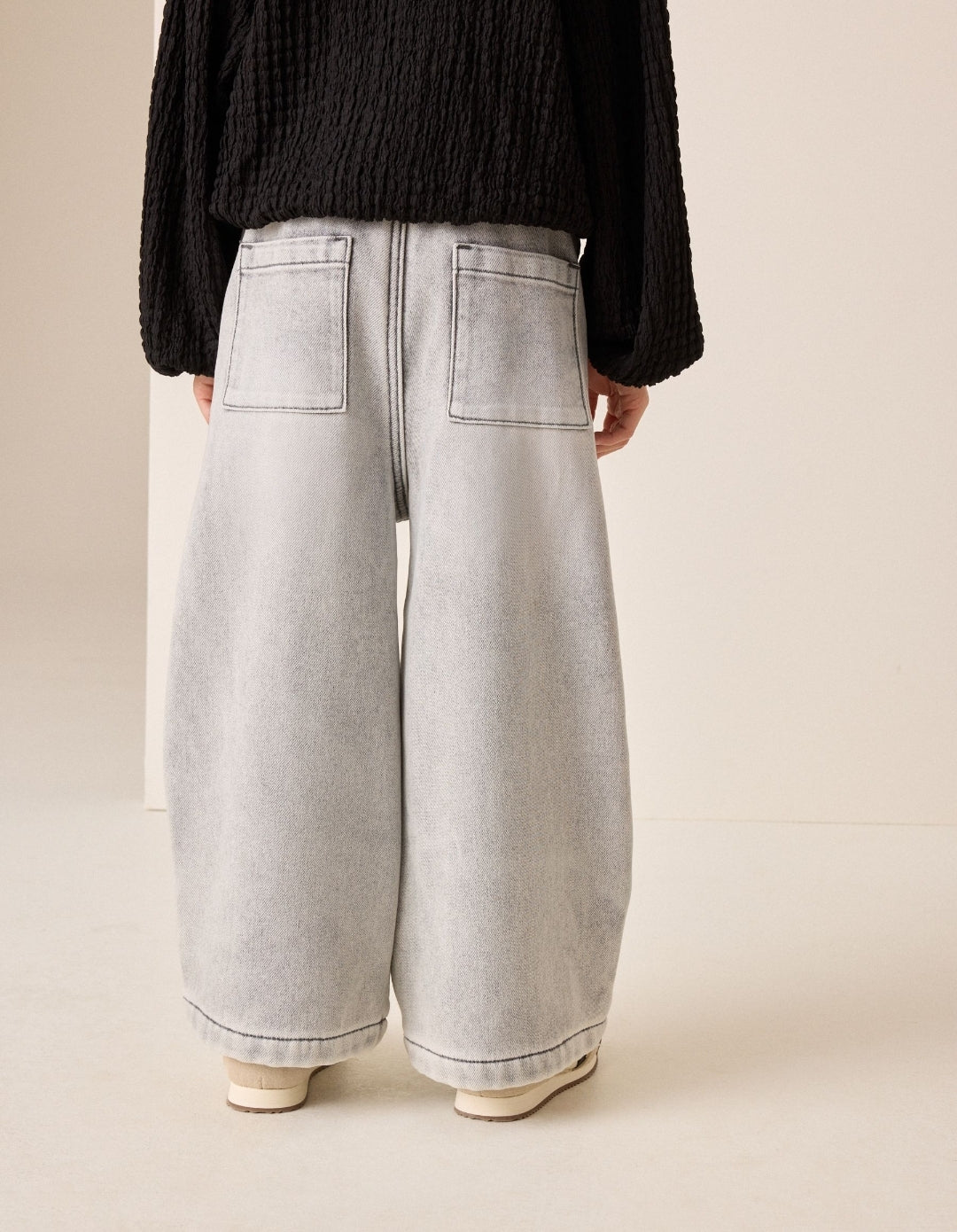 Washed Grey Cosy Fleece Lined Jeans