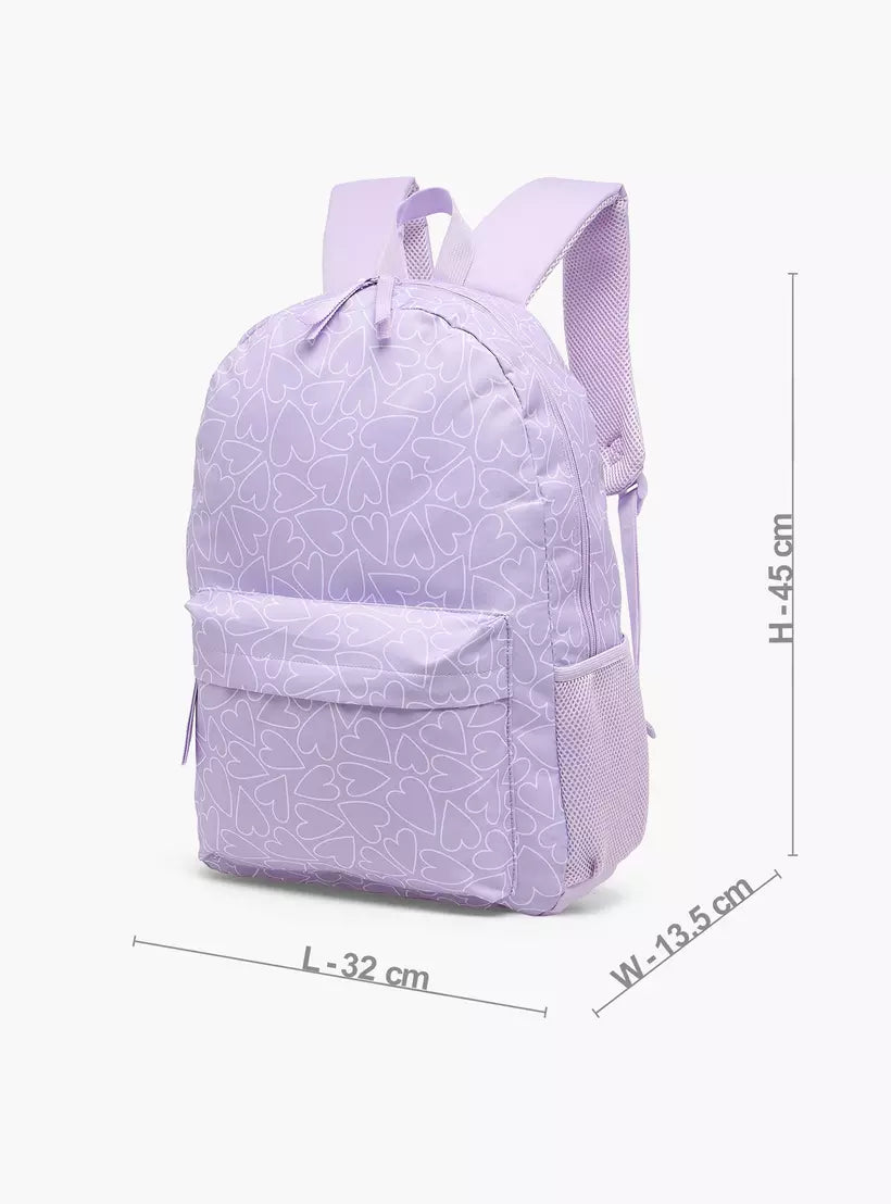 Heart Print 12-Piece School Backpack Set
