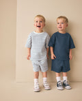 Blue/White Stripe Short Sleeve
T-Shirt and Shorts Set 2 Pack