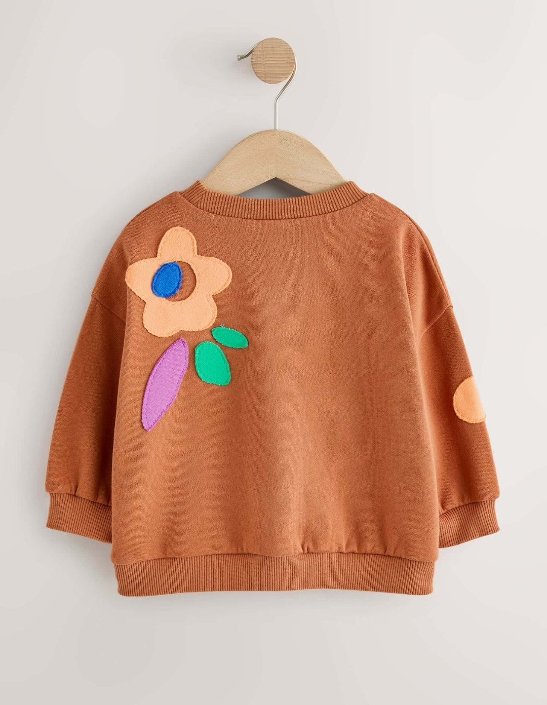 Rust Brown Flowers Crew Neck
Sweatshirt
