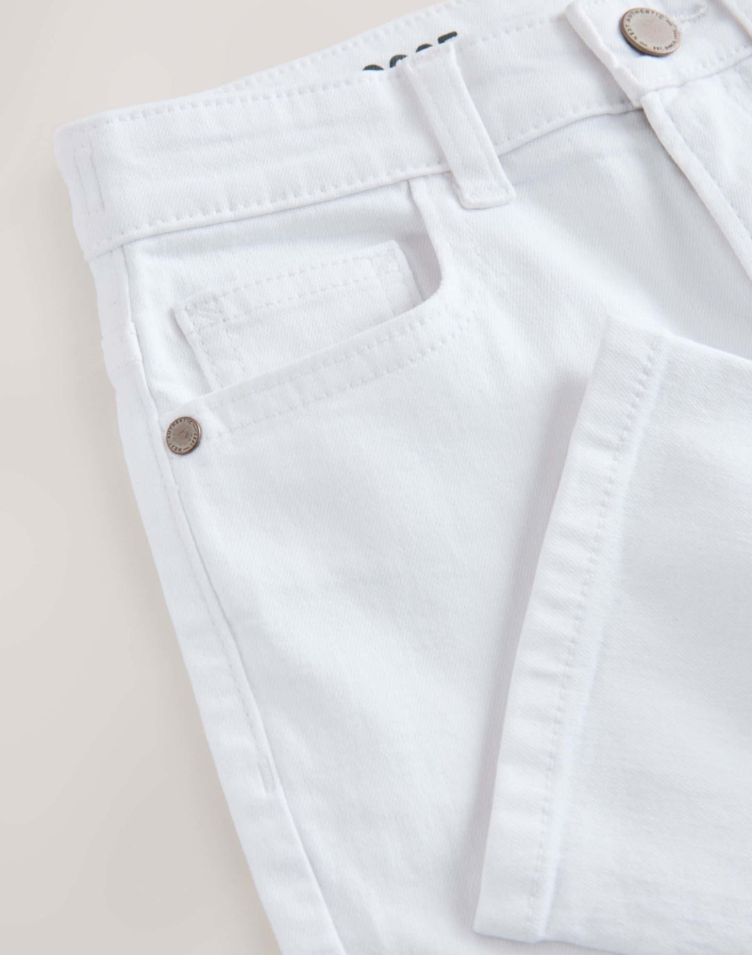 White Loose Fit Stretch Jeans