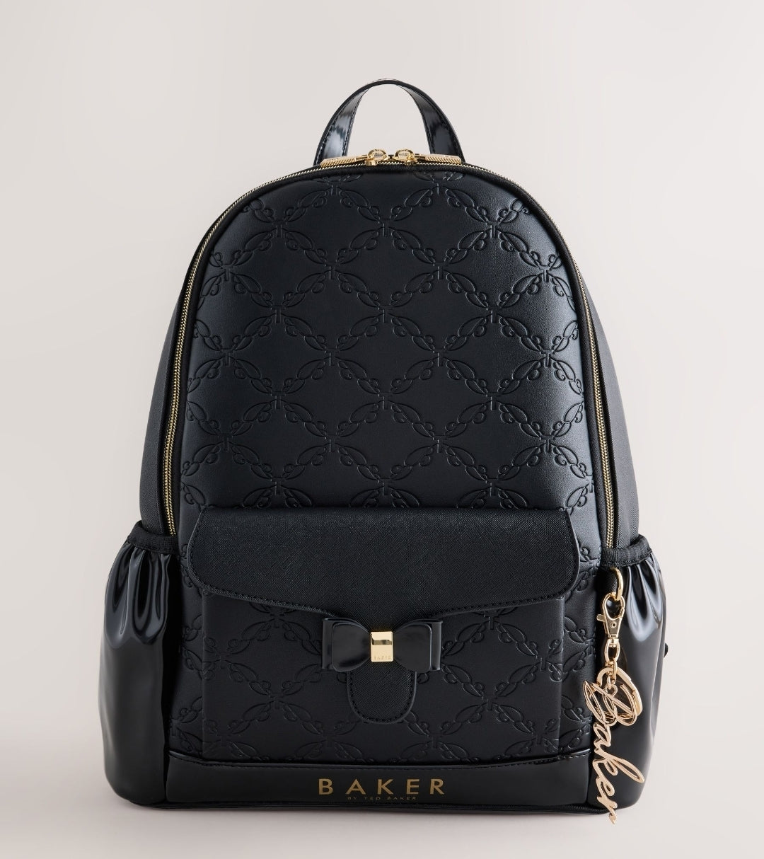 Baker by Ted Baker Back to School Black 
Embossed Bow Backpack