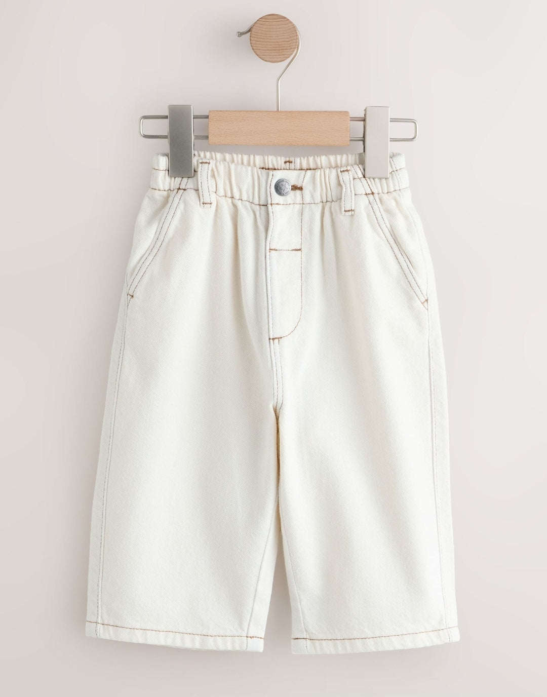 Ecru Wide Fit Jeans
