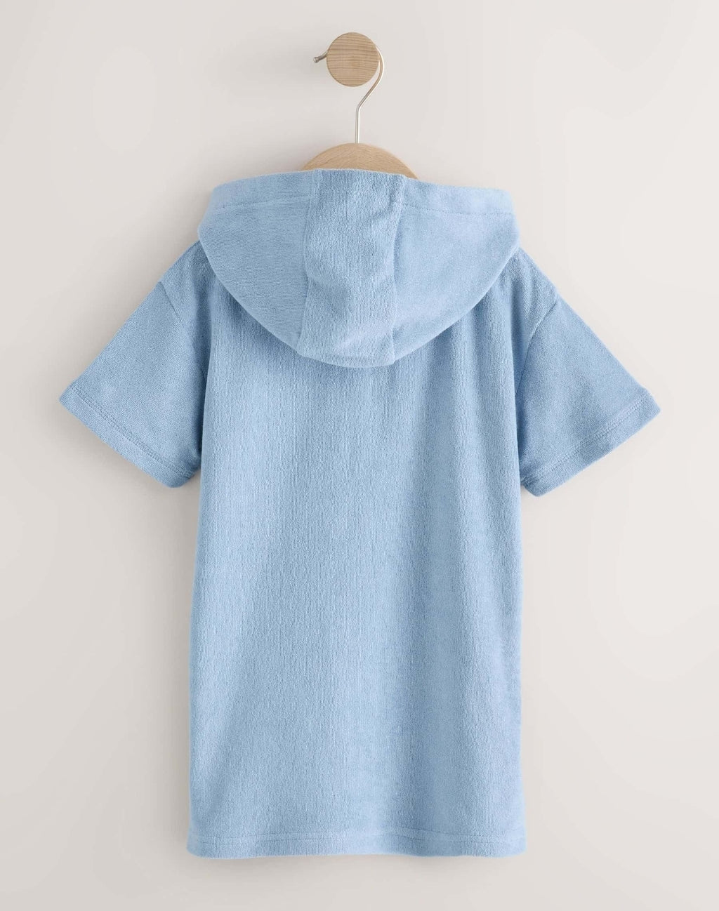 Blue Towelling Zip Through Cover-Up