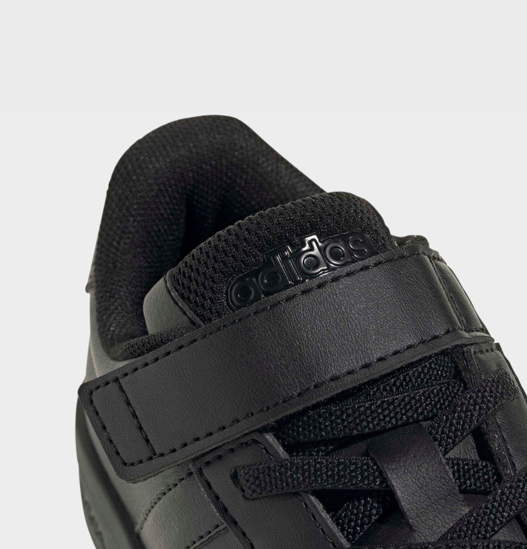 adidas Black Grand Court 3.0 Elastic Lace Kids Trainers