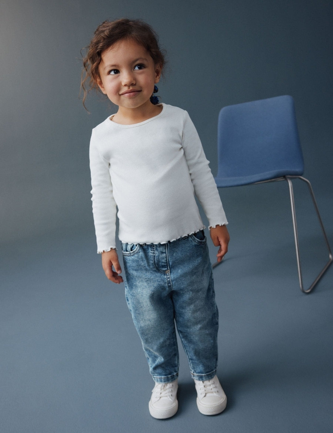 Denim Mid Wash Mom Jeans