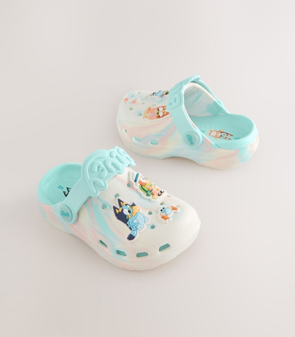 Cream/Blue Bluey Character Clogs