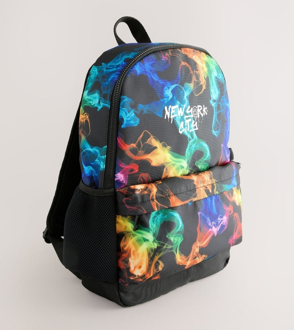 Bright Marble Print Backpack.     16 inches