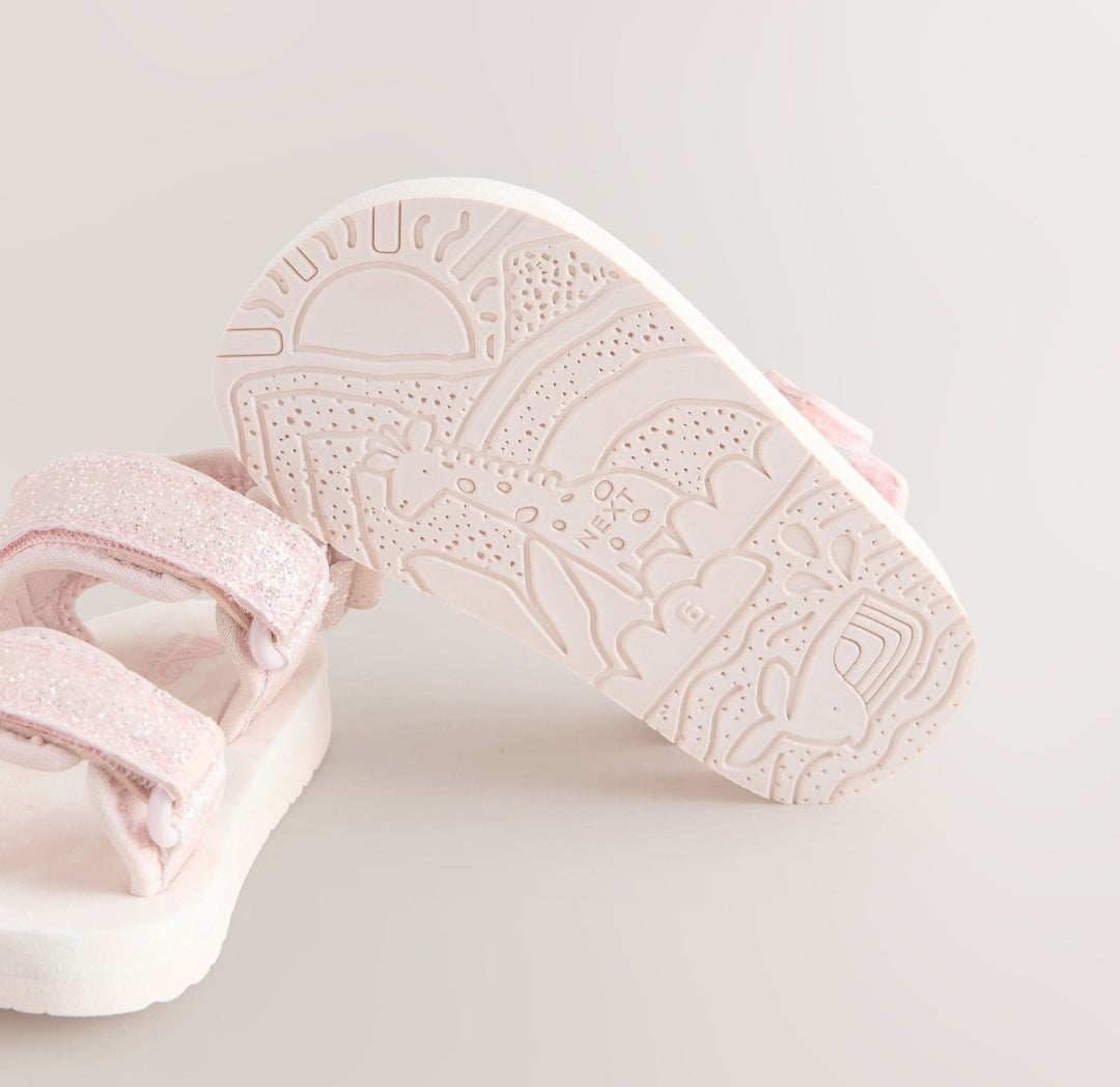 Pink Glitter Trekker Sandals