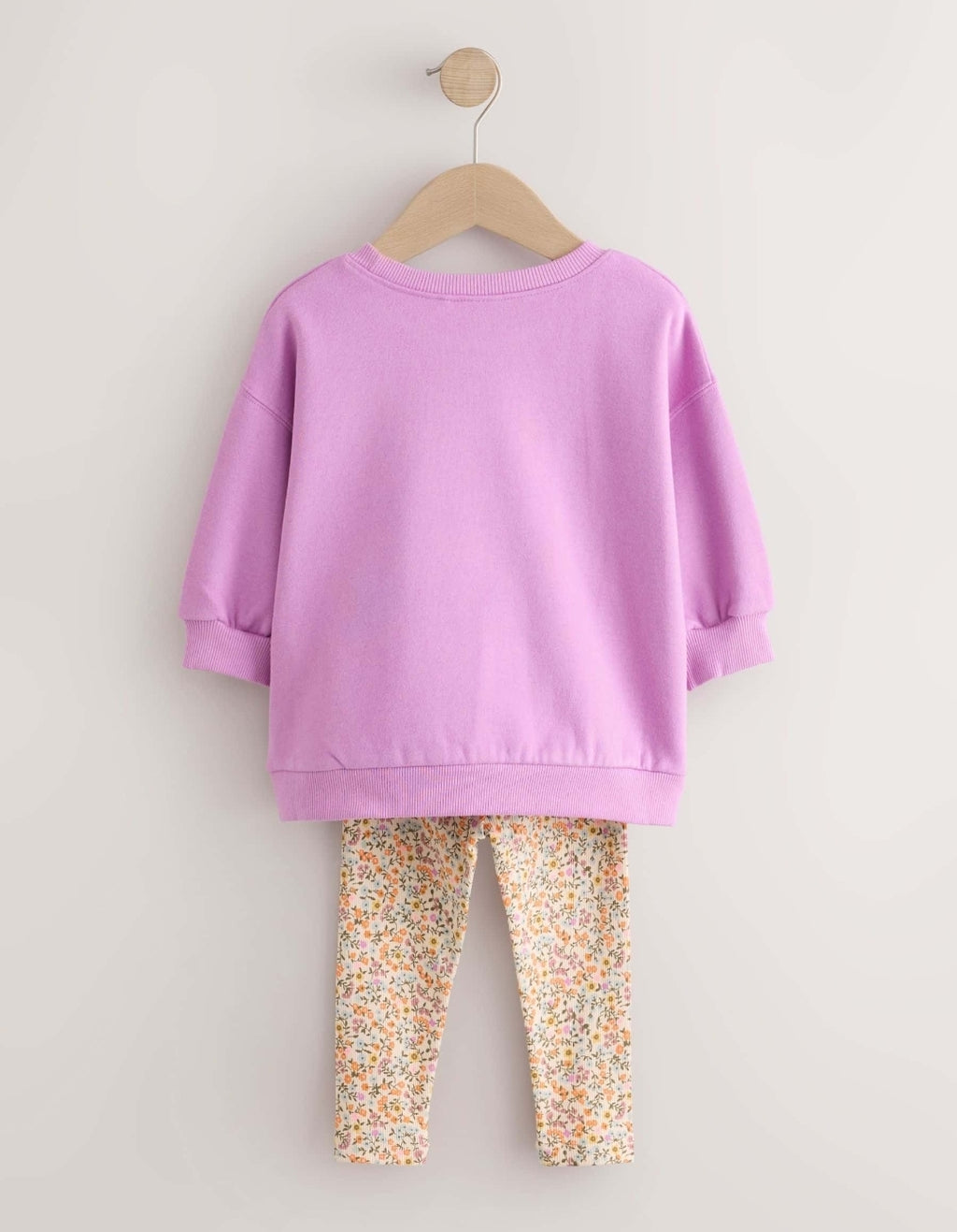 Purple Butterfly Sweatshirt and Leggings Set