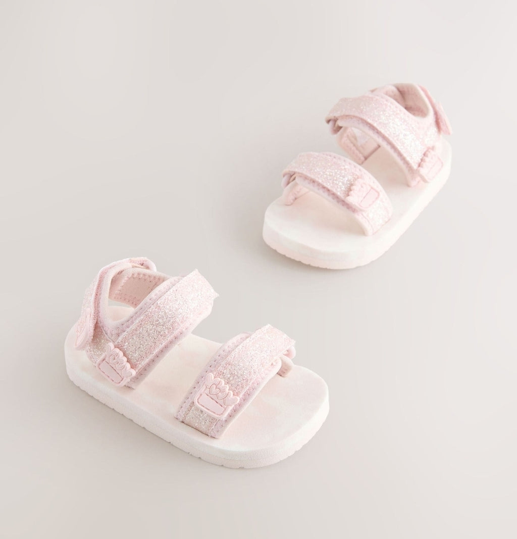 Pink Glitter Trekker Sandals