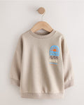 Back Print Crew Neck Sweatshirt