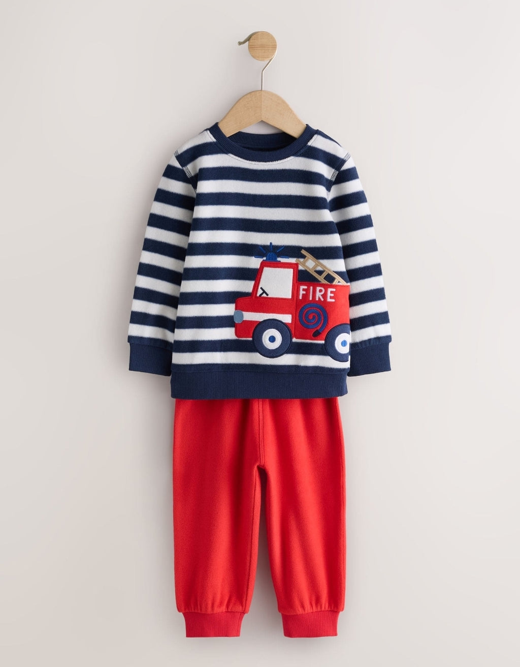 Navy Emergency Vehicles Cosy Fleece Pyjamas 2 Pack