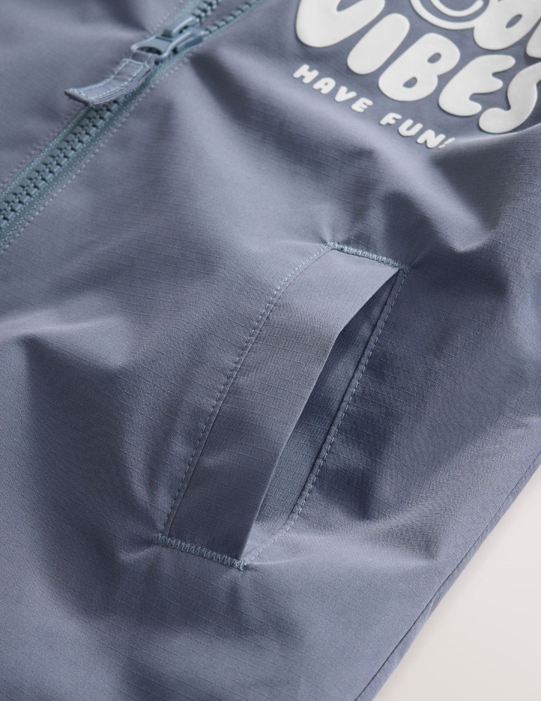 Cool Vibes Grey/Blue Waterproof Fleece Lined Puddlesuit