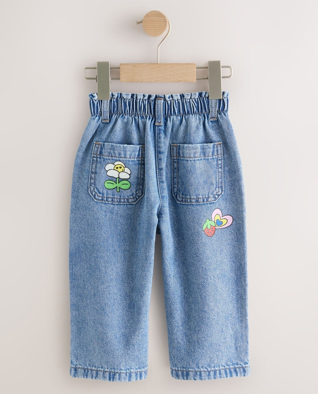 Mid Blue Doodle printed Jeans