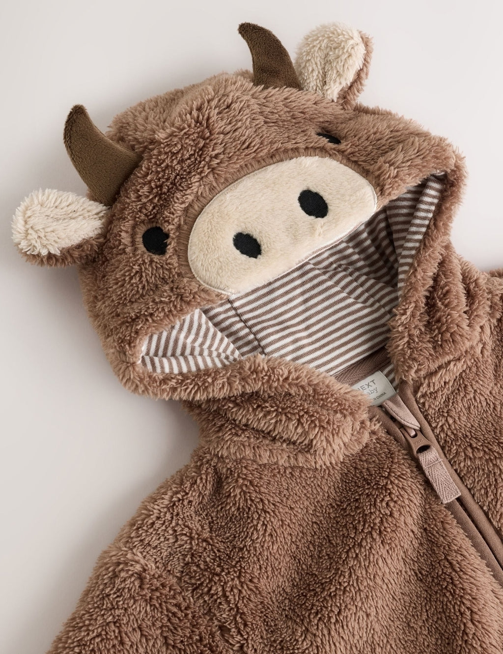 Brown Hamish Hooded Baby Fleece Jacket