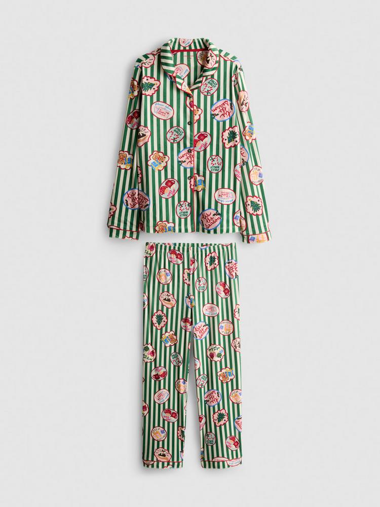Primark Kids' Christmas Twinning Cosy Shirt Pyjamas