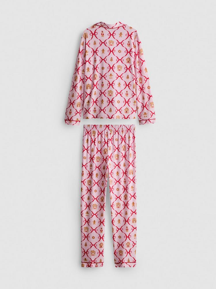 Primark Kids' Christmas Twinning Gingerbread Shirt Pyjamas