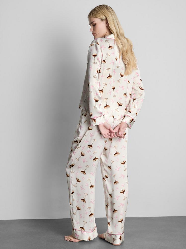 Printed Satin Boyfriend Pyjamas