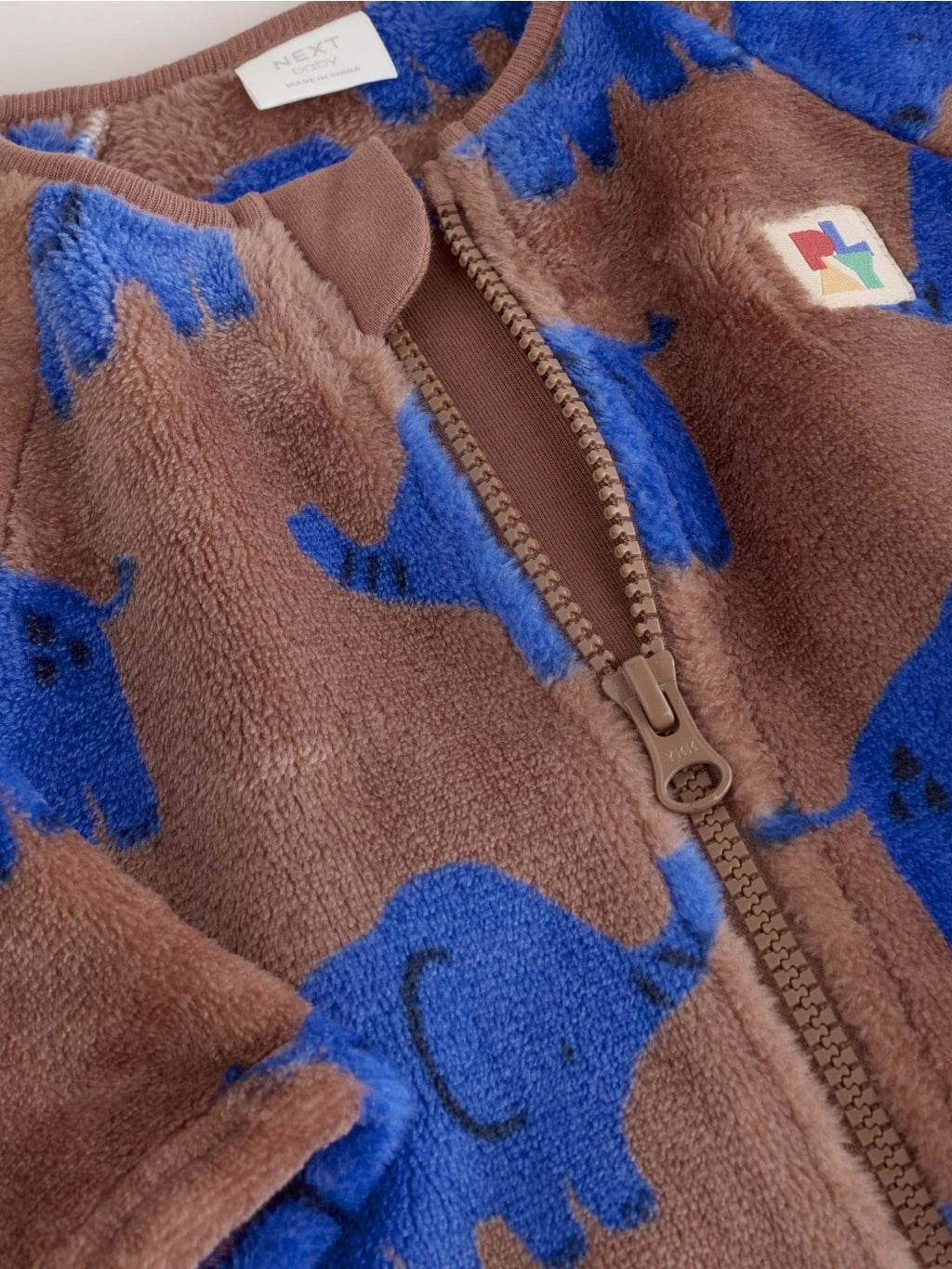 Brown Elephant Fleece Baby
Sleepsuit